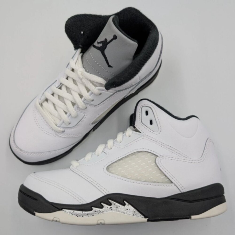 Nike Jordan 5 Retro Kids ‘White Black’ Preschool and Toddler Sizes SHIP FAST